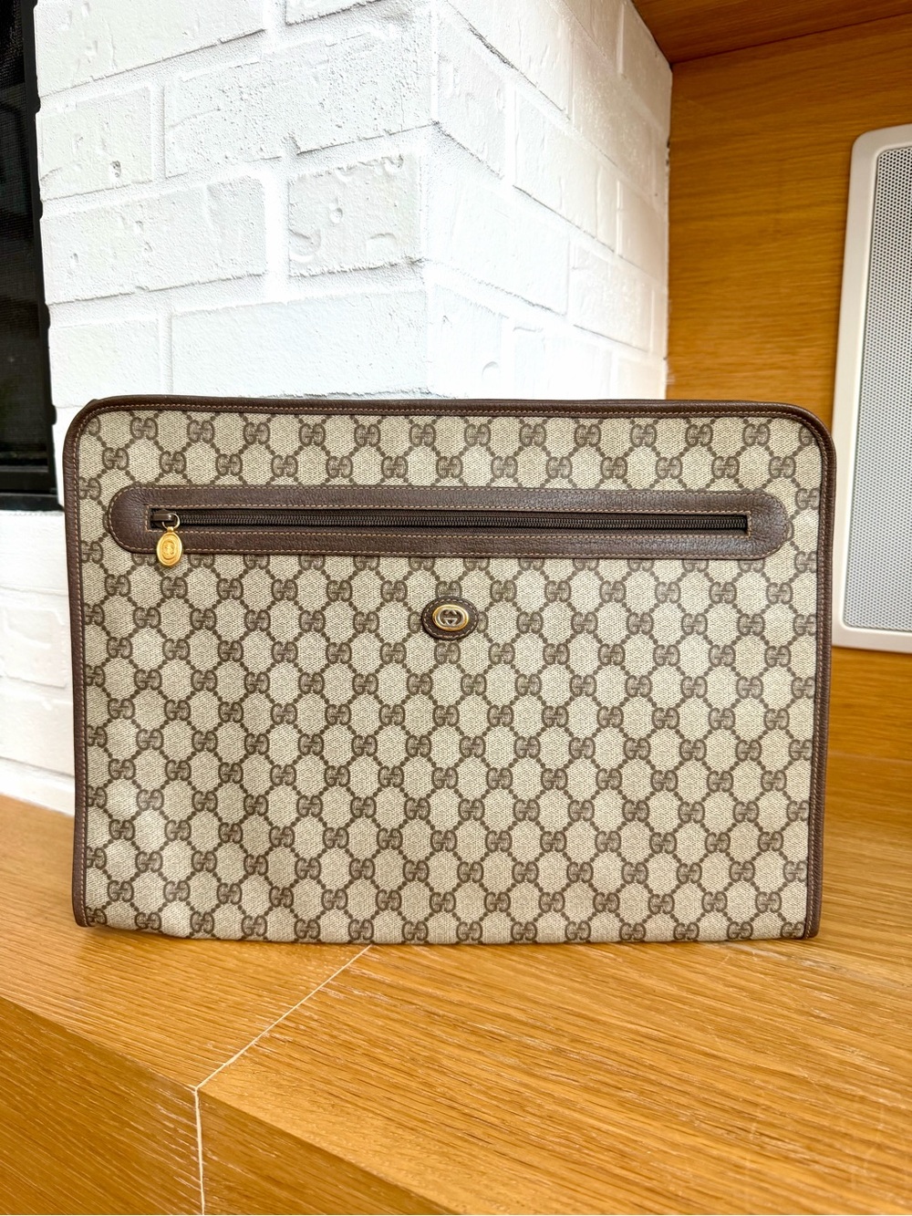 Gucci Authentic Vintage GG Monogram Portfolio Bag